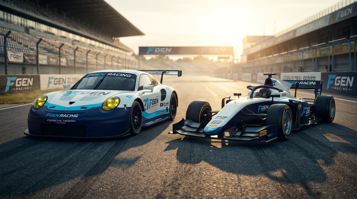 FGEN GT3 and single-seater race cars together